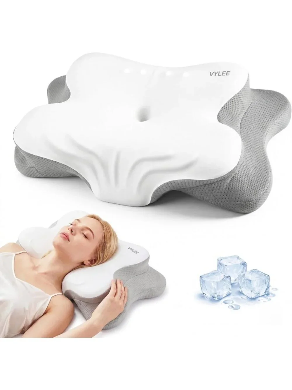 Ergonomic Memory Foam Pillow for Side & Back Sleepers - Comfort & Support